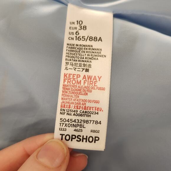 TOPSHOP Blazer in Window Pane Blue Plaid, Size 6 - Picture 14 of 14